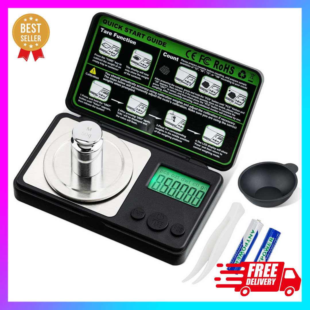 Mini Milligram Scale 50g/0.001g Digital Precision Jewelry Powder Gold Scale NEW*