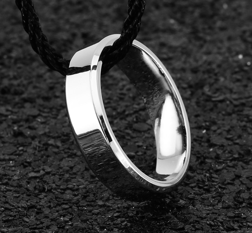Men Women 6MM Silver Gold Black Plated Stainless Steel Band Polished Plain Ring