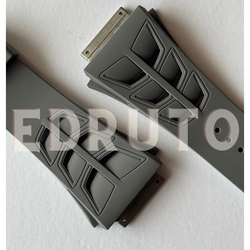 Replacement Gray FKM Rubber Watch Strap For Richard Mille RM030 35-02 /03