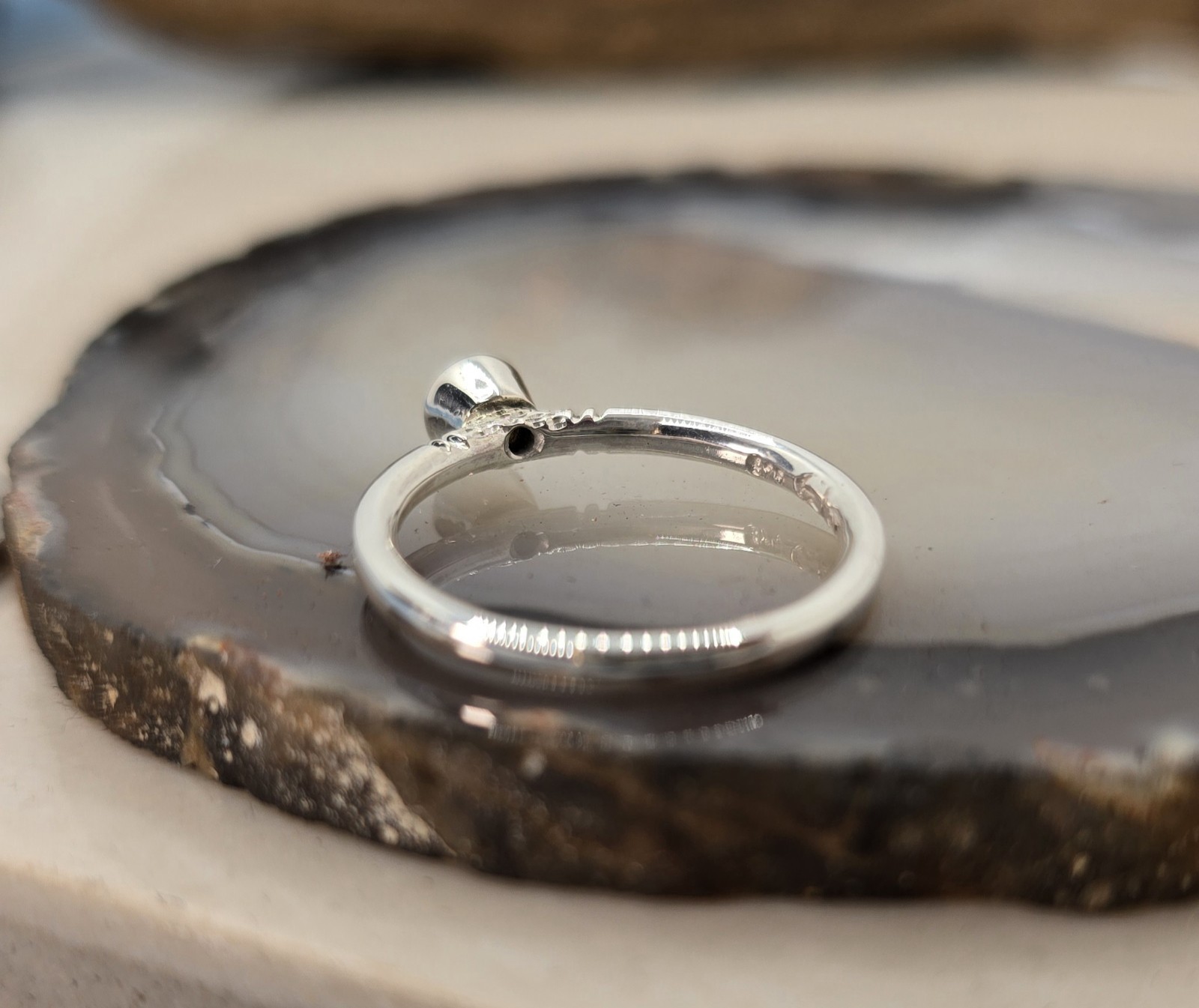 2 X Australian Made STACKABLE Opal Ring Set 925 Sterling Silver Ring Unique