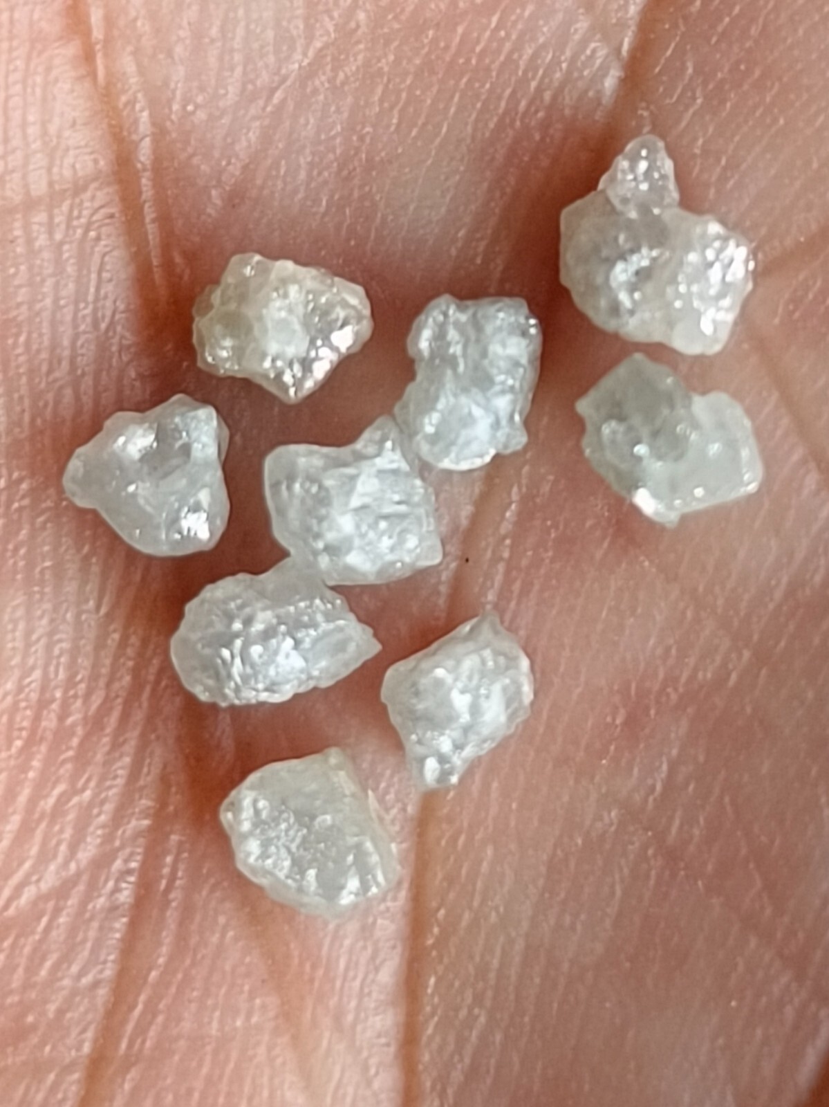 Rough Uncut Shape Diamond 4.00 Ct Whtie Grey Color Natural Loose Diamonds Lot