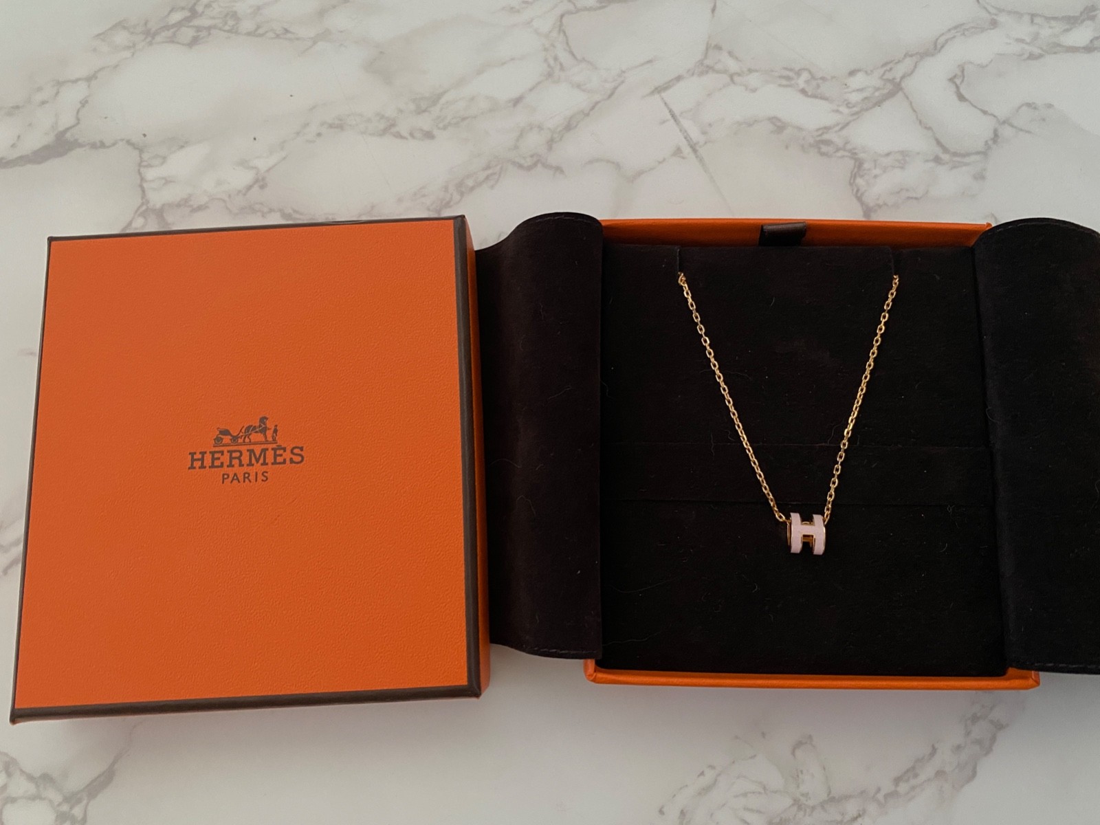 New Authentic Hermes Mini Pop H Pendant Necklace Accessory Jewellery Jewelry