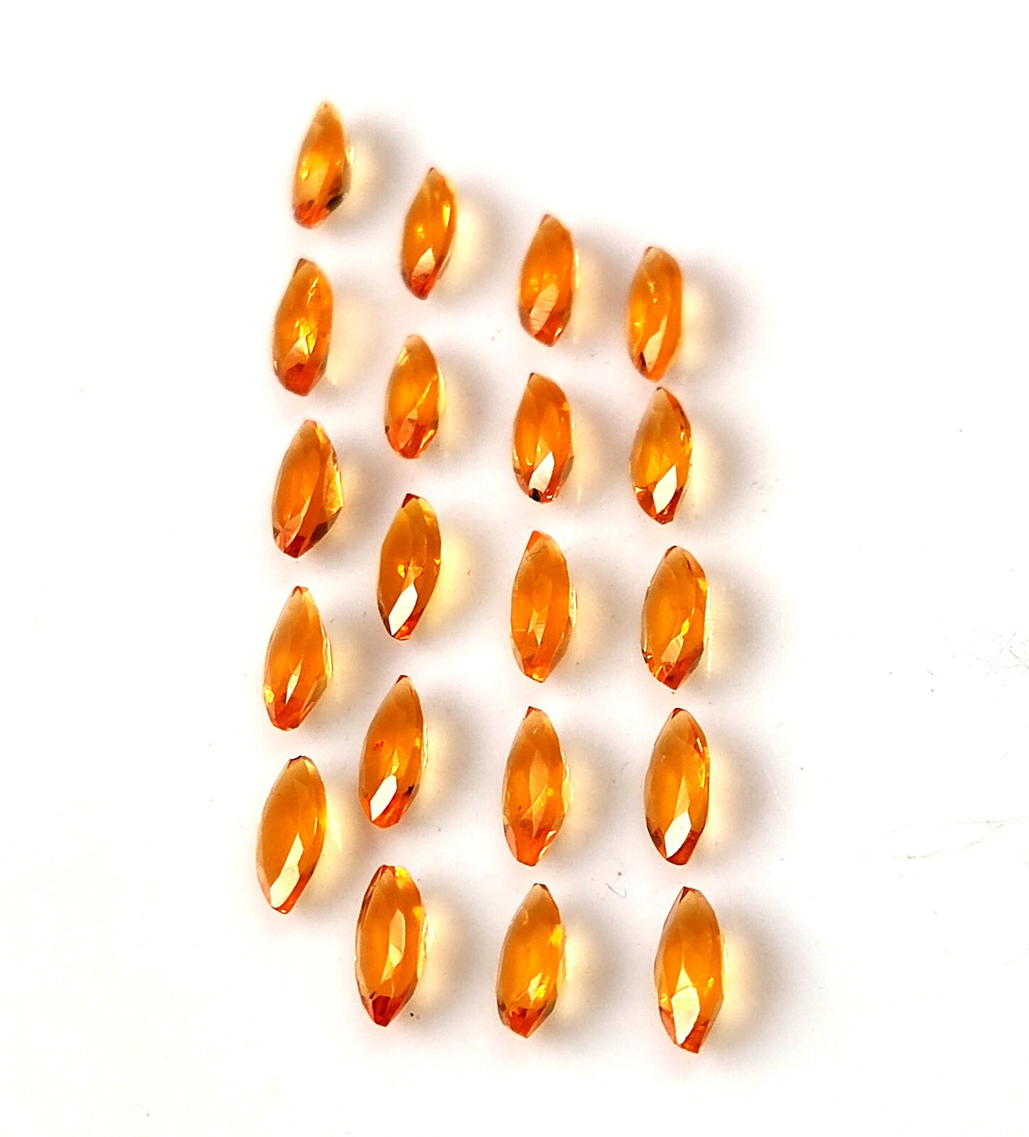 2.5X5 MM MARQUISE CUT AAA+ NATURAL MEXICAN FIRE OPAL FACETED GEMSTONE 20 PIECES