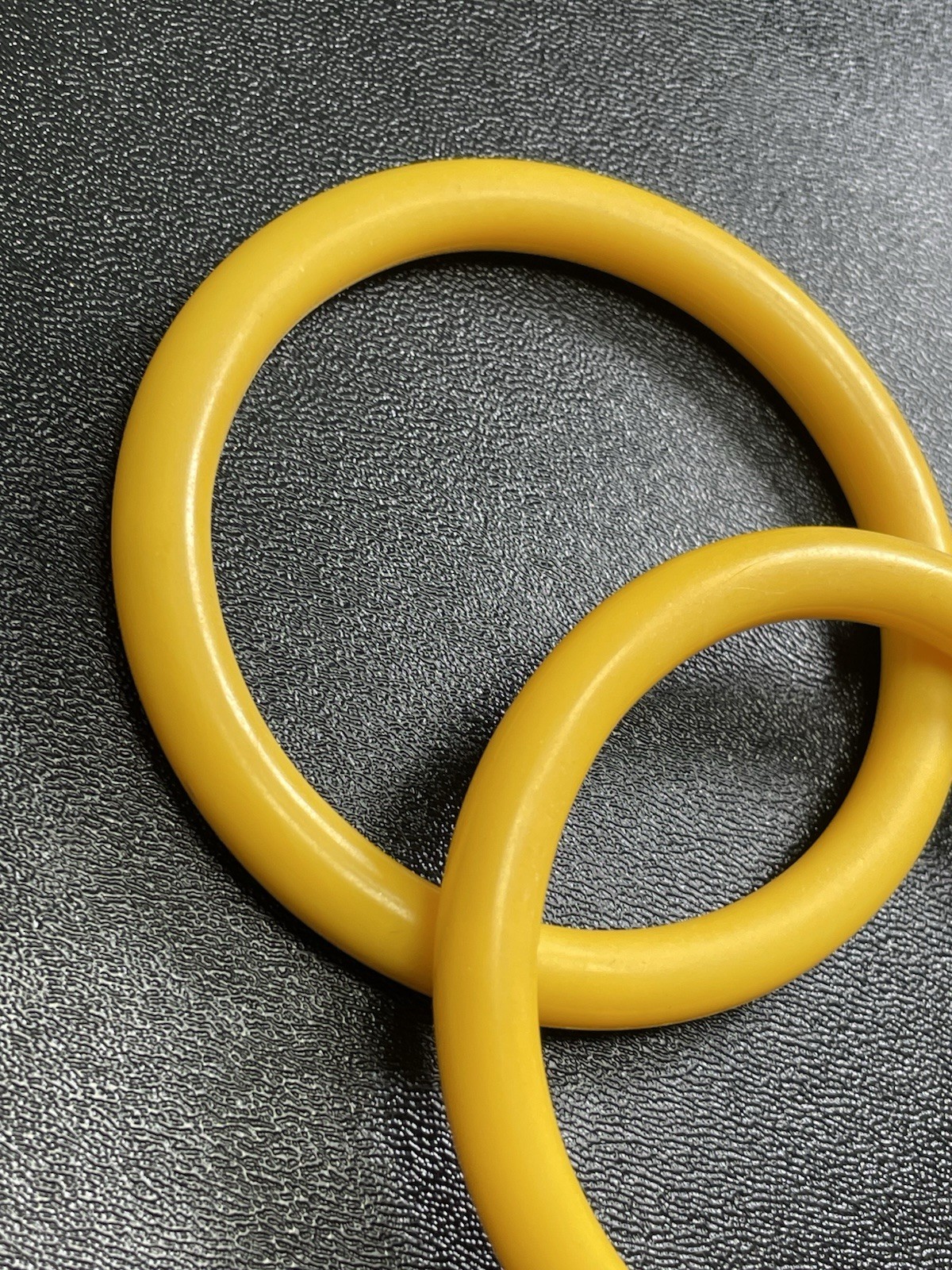 Vintage 2pc Mustard Yellow Lucite Retro Bangle Bracelets