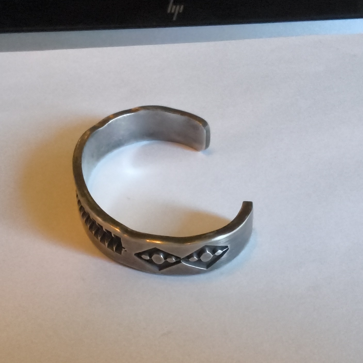 Vintage Navajo Emerson Bill Sterling Silver Cuff 7 1/2″