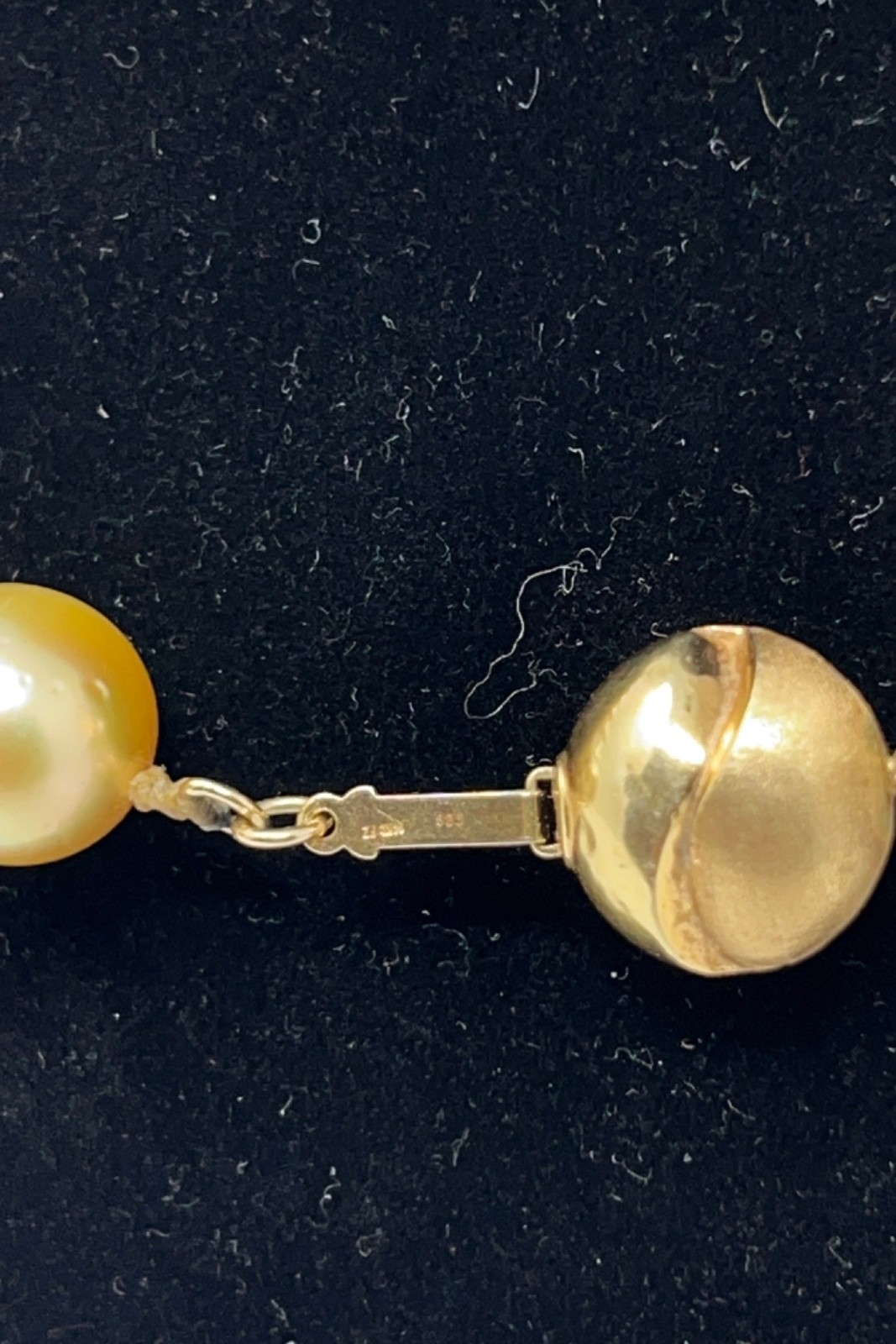 11.8-12.6mm Golden South Sea Pearl 14k Yellow Gold Strand 18″ – 90g