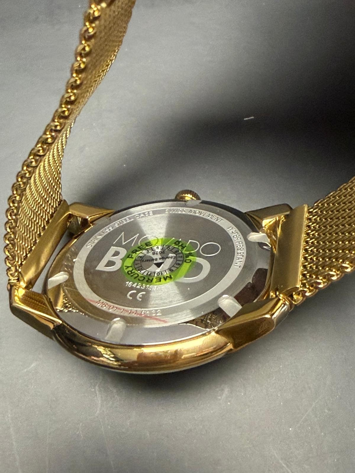 Movado BOLD Men’s Gold Stainless Steel 44mm Swiss Made Watch 3600460