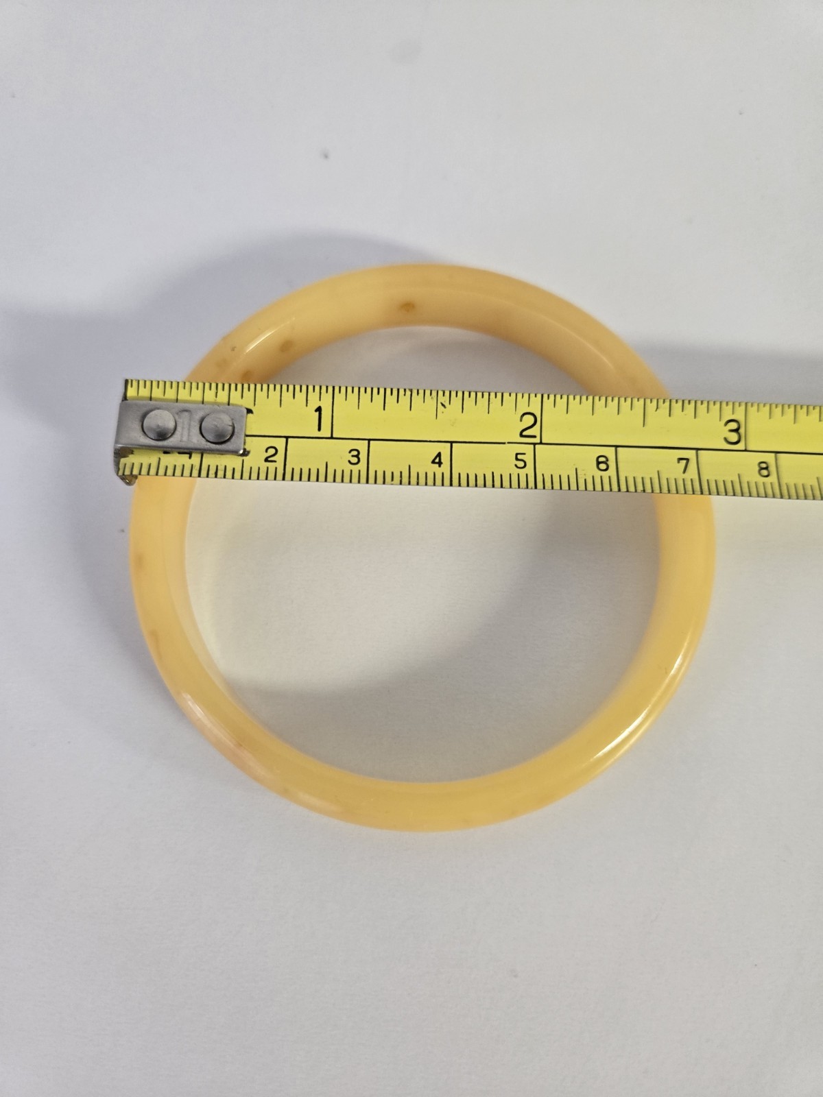 Vintage Bracelet Bakelite Bangle Bracelet Egg Yolk Butterscotch Gold 7.5mm