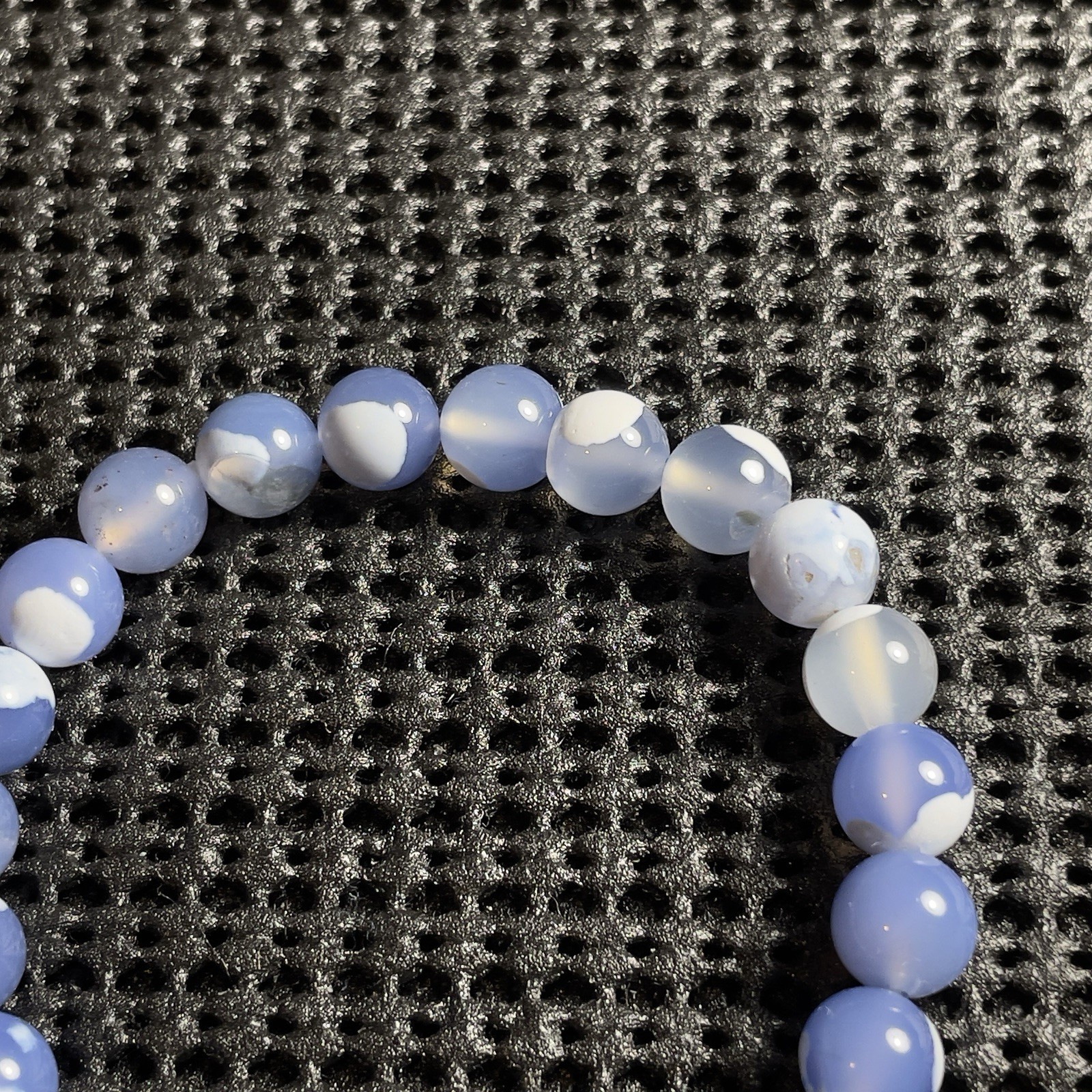 8mm Sky Agate Blue White Agate Bracelet Gift for Women Healing Jewelry Chakra