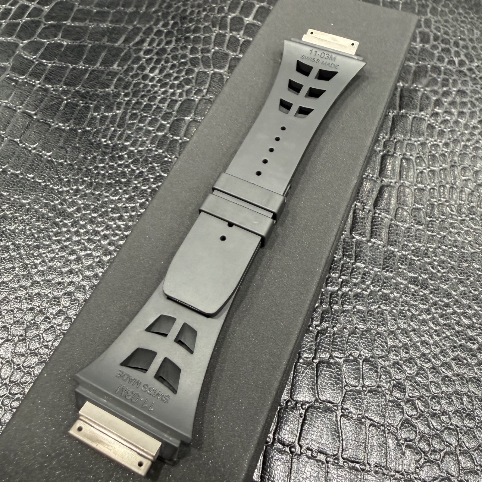 RM11-03 RICHARD MILLE BLACK RUBBER STRAP – 100% AUTHENTIC ORIGINAL & UNWORN