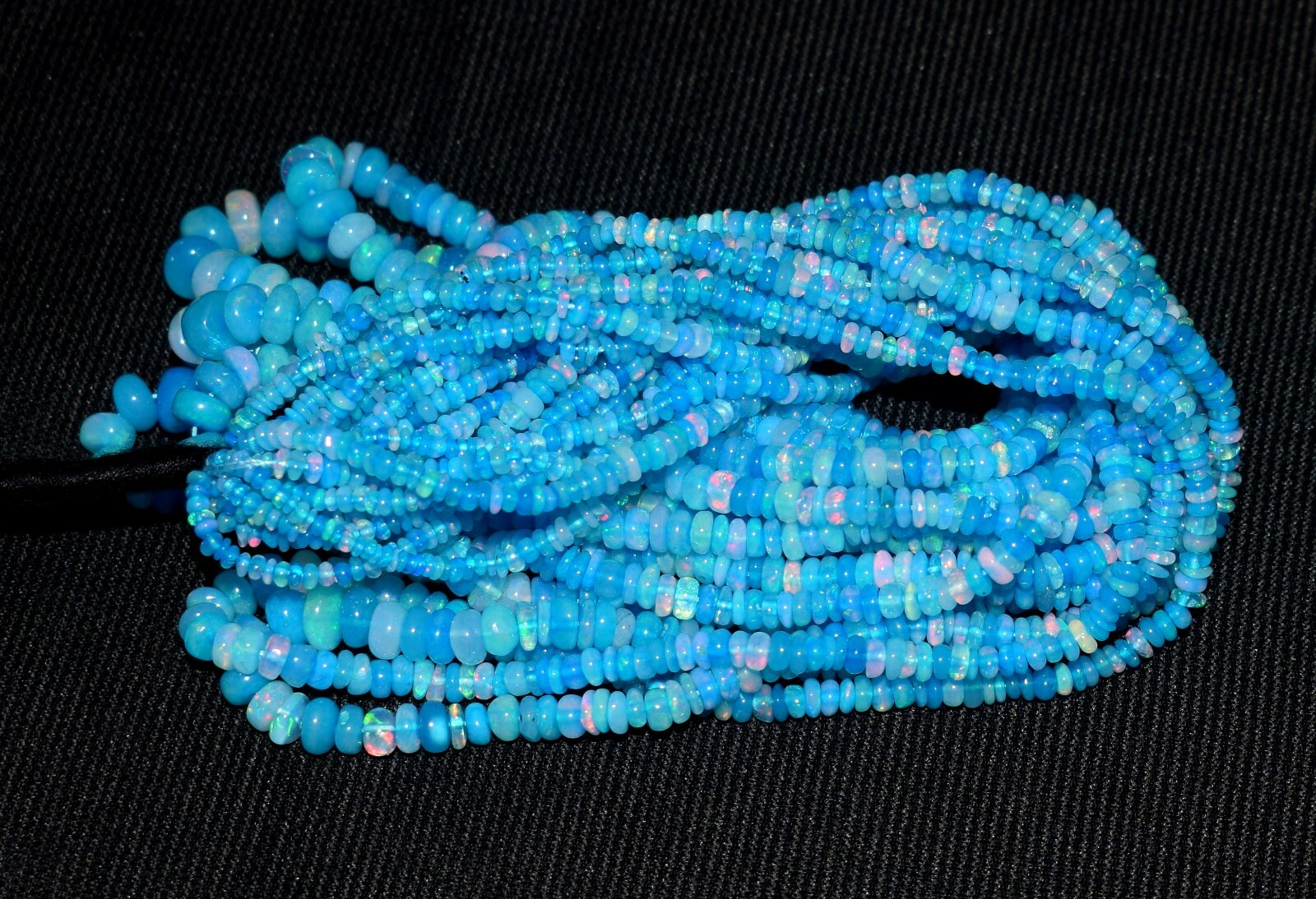 16″Natural ethiopian Opal Welo Fire Opal Gemstone Beads 1 Necklace Black Friday