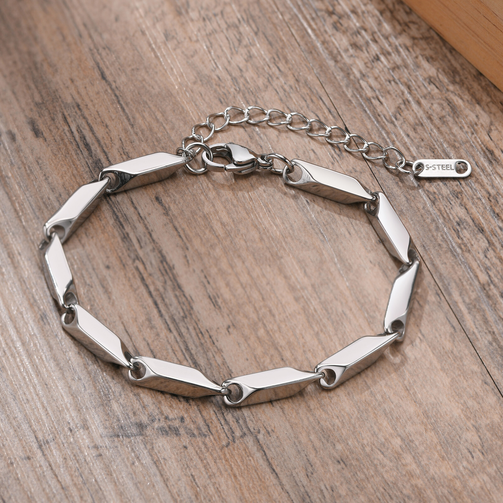 Fashion Jewelry Gold Silver Or Black Link Chain Stainless Steel Bracelet 1-73