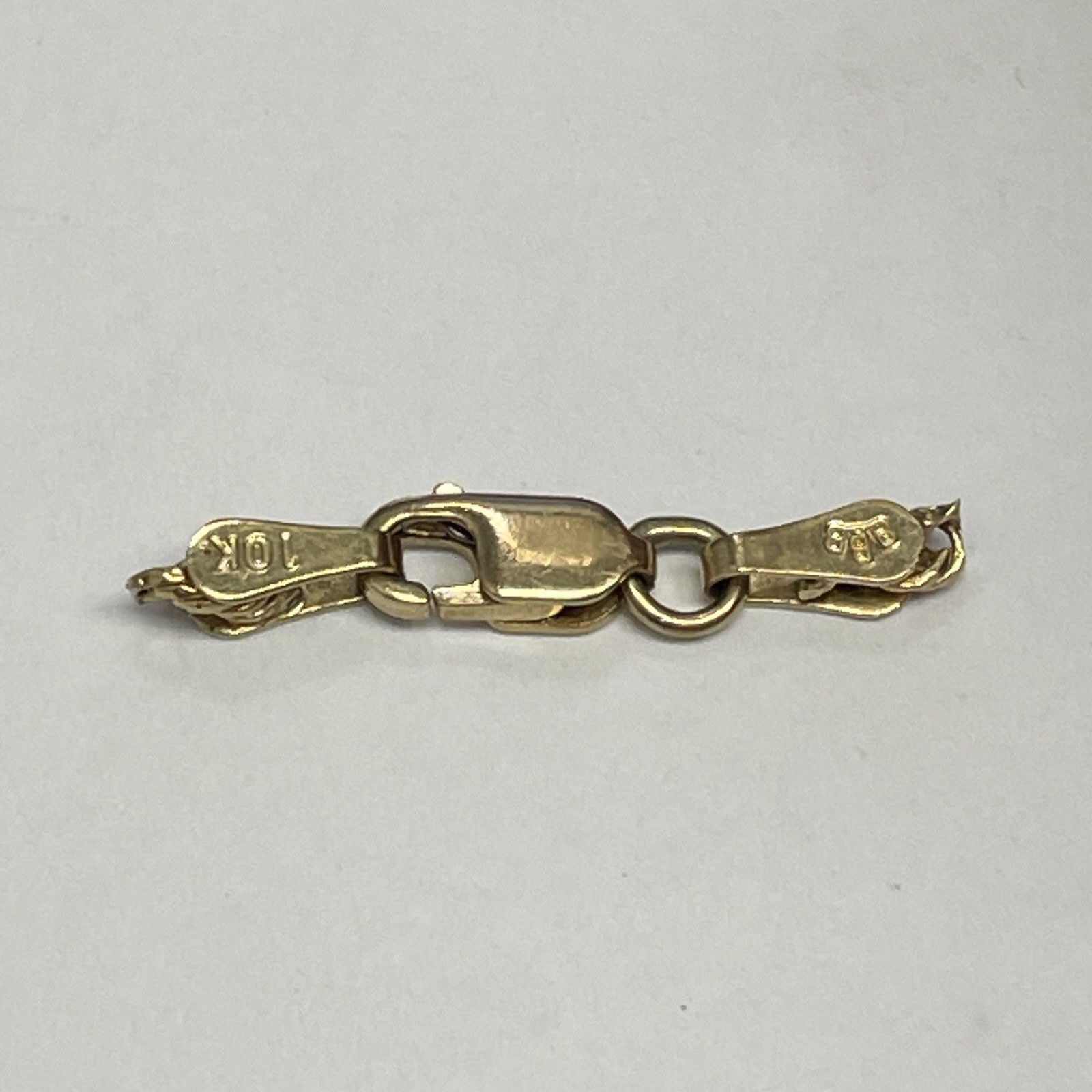 10k Yellow Gold Lobster Clasp & Jump Ring Chain End 3 x 8mm 0.5g