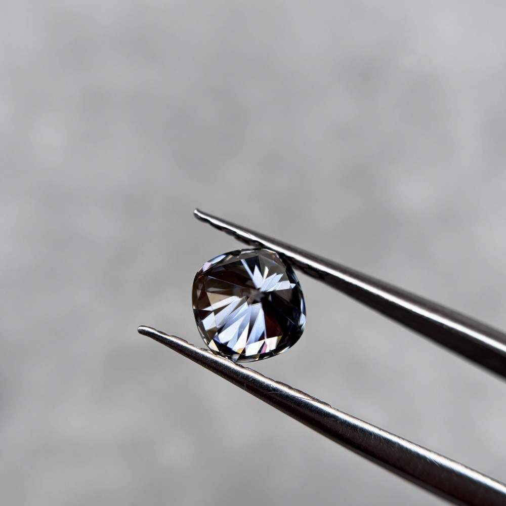 GRA Certificate Cushion Cut Grey Fancy Color Loose Moissanite 1pcs 3x3mm-9x9mm