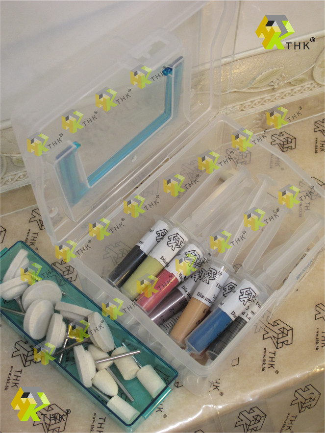 13 tubes THK Diamond 5 grams lapping paste compound 20 felt rotary bobs MEGA box