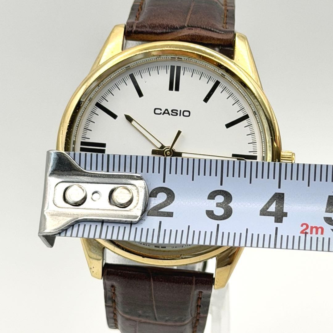 CASIO MTP-V005 Quartz Watch, Gold with White Dial