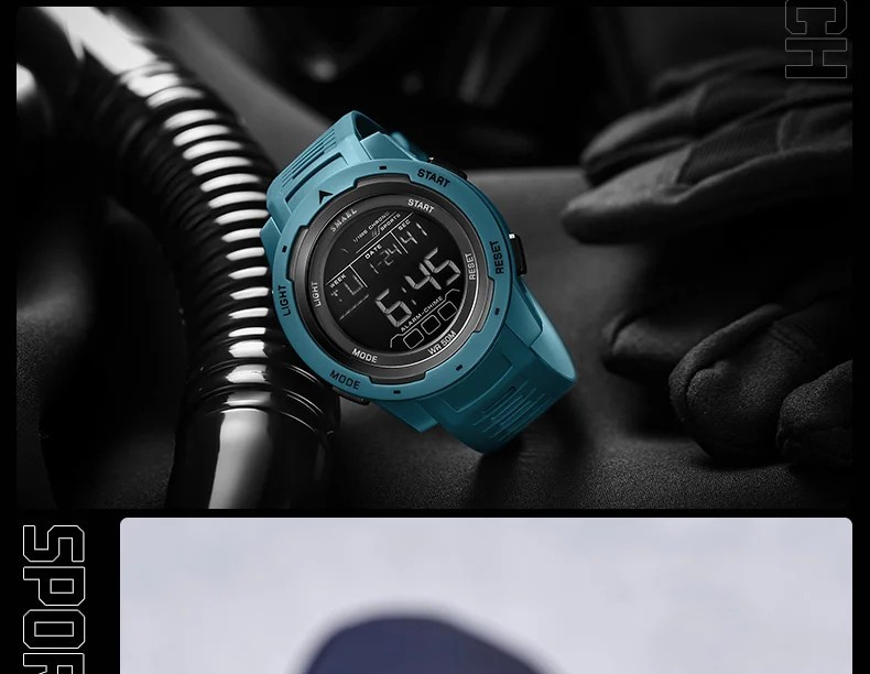 Men’s 50M Waterproof Sport Digital Military Smart Watch Gym Fitness Running Gift