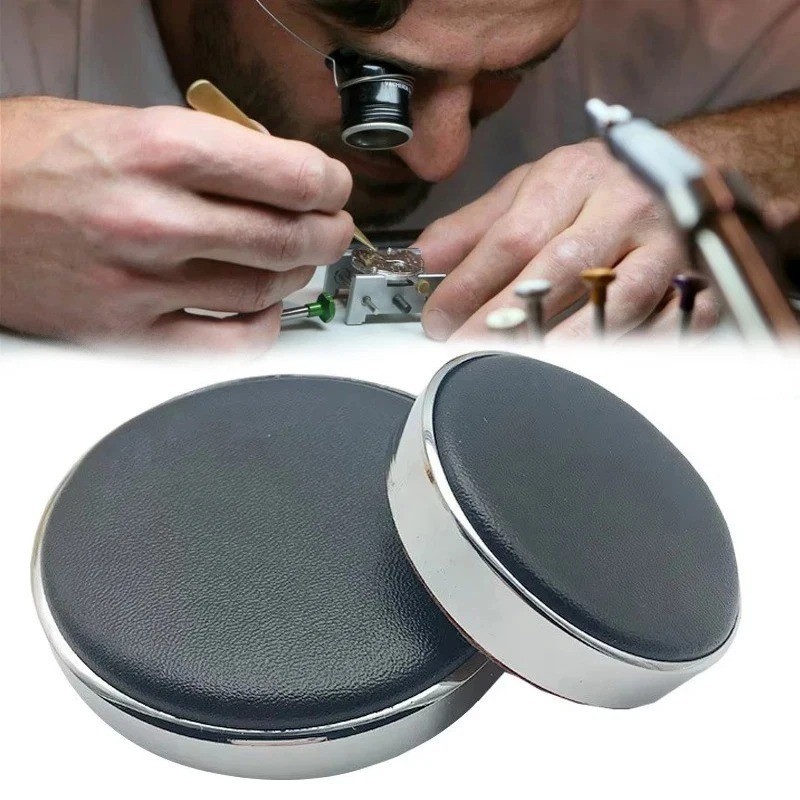 Watch Movement Holder Cushion Pad Leather Tool for Repair, 70mm Size