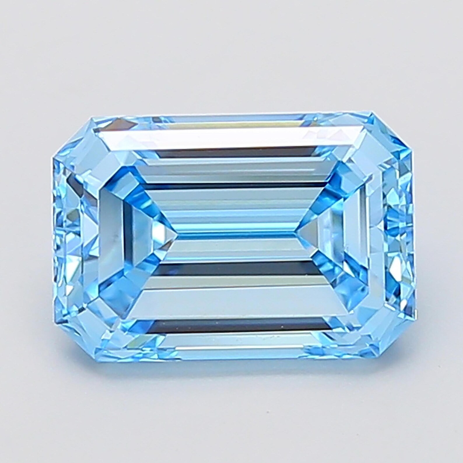 CERTIFIED 1.05 Ct Earth-Mined Natural blue Diamond Emerald Cut LOOSE VVS1/ 7 mm
