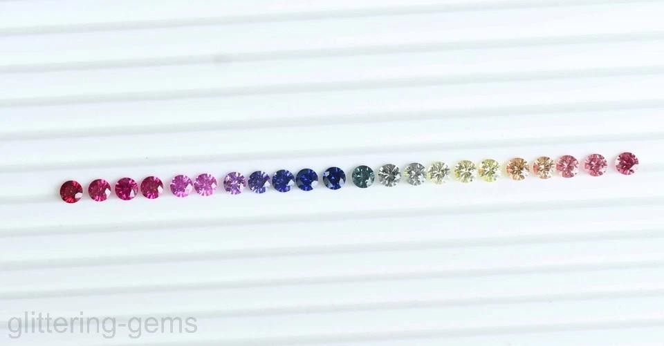 Natural IGL Rainbow Sapphire 42 Pcs 2.50mm Round Colorful Loose Gemstone 5DDL