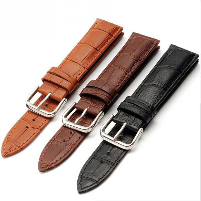 Genuine Leather Mens Watch Strap Band Brown Black 12mm 14mm 16mm 18mm 20mm 22mm