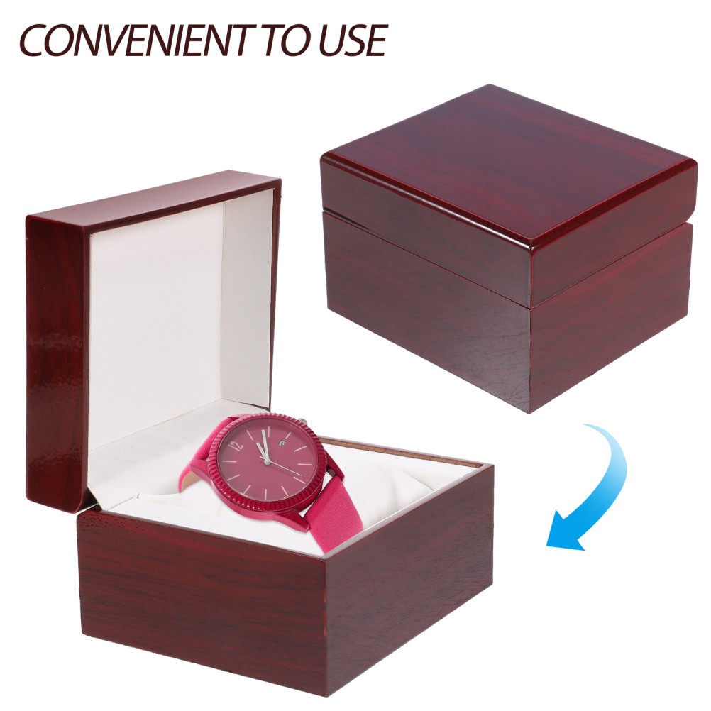 Luxury Wooden Watch Display Box for Storage and Gift Holder with Soft Pillows