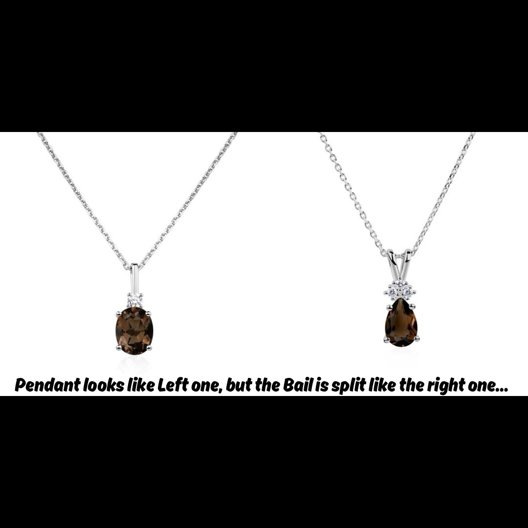 DEAL FINE 925SS Smoky Quartz Necklace, Smoky & Whiskey Quartz Citrine Ring 8 Set