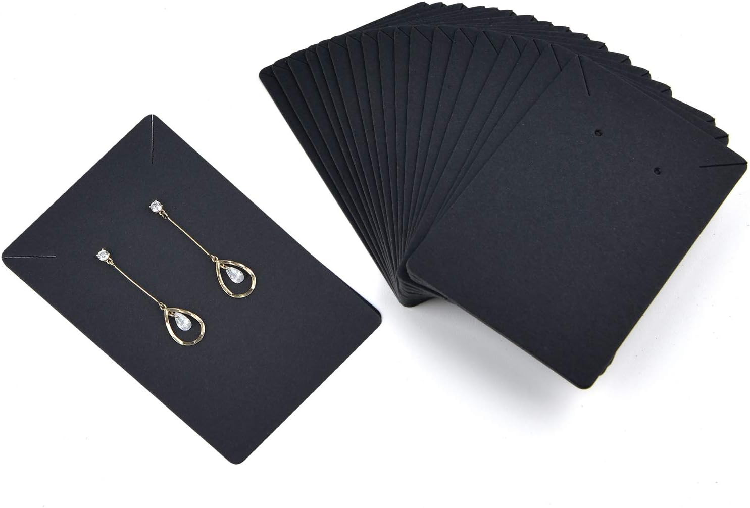 120 Pieces Earring Necklace Display Cards Jewelry Holder Cards Paper Tags with 1