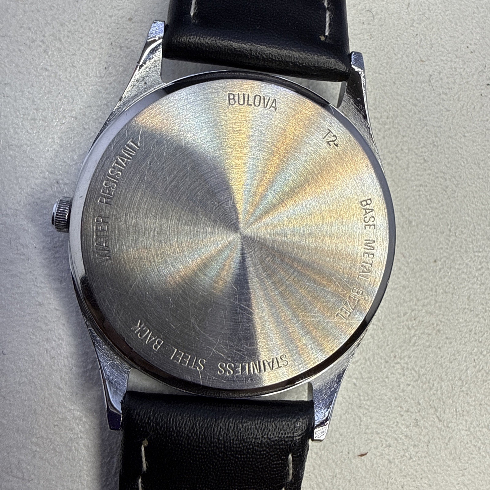Vintage Caravelle By Bulova Men’s Mechanical Watch Working New leather Band 32MM