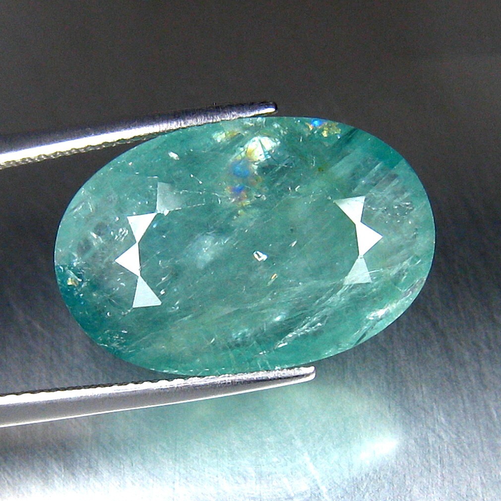 11.65 CTS 20X13 MM TREMENDOUS! BLUEISH GREEN NATURAL GRANDIDIERITE GEMSTONES