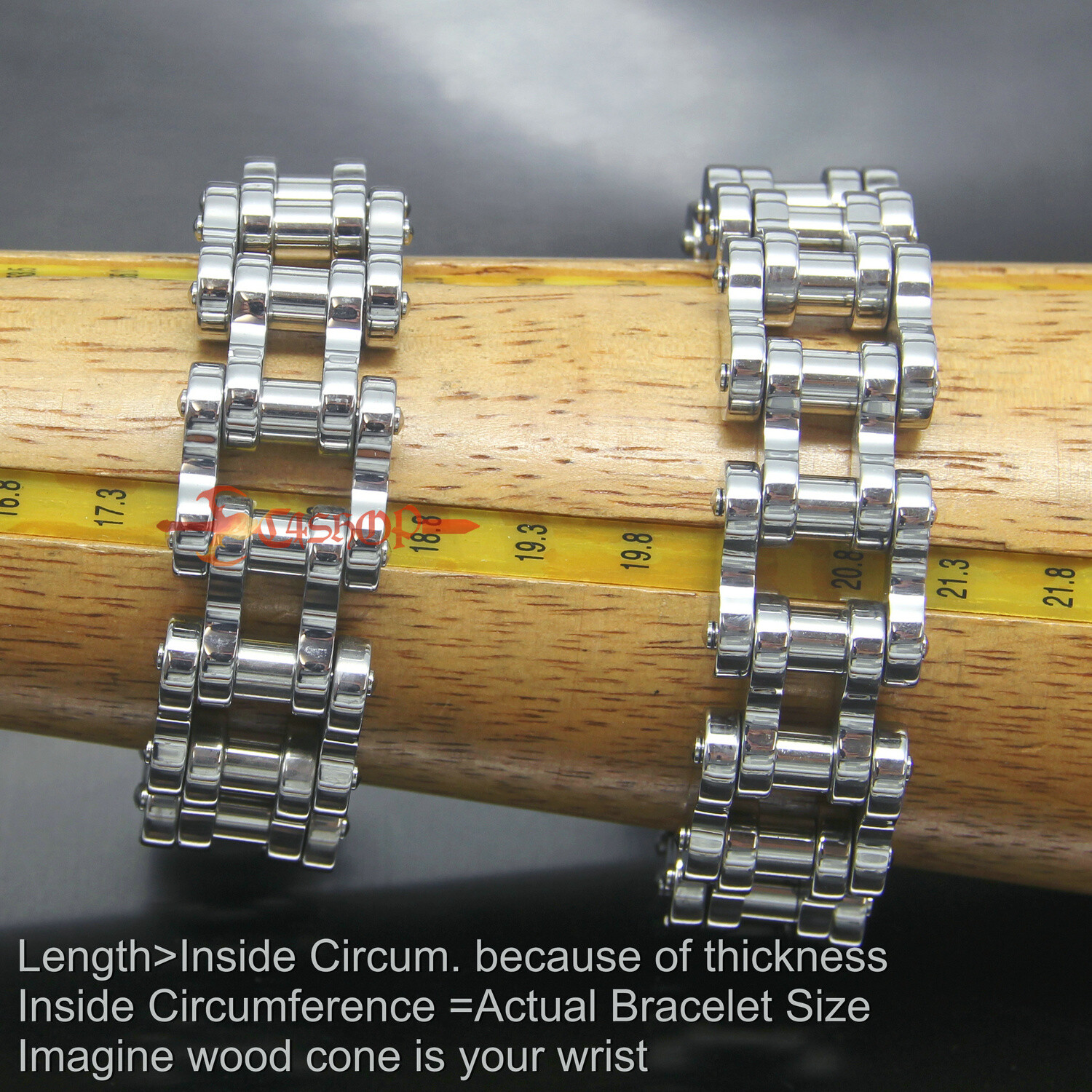 Heavy Chunky Motorcycle Bike Chain Mens Bracelet Stainless Steel Huge Biker 22mm