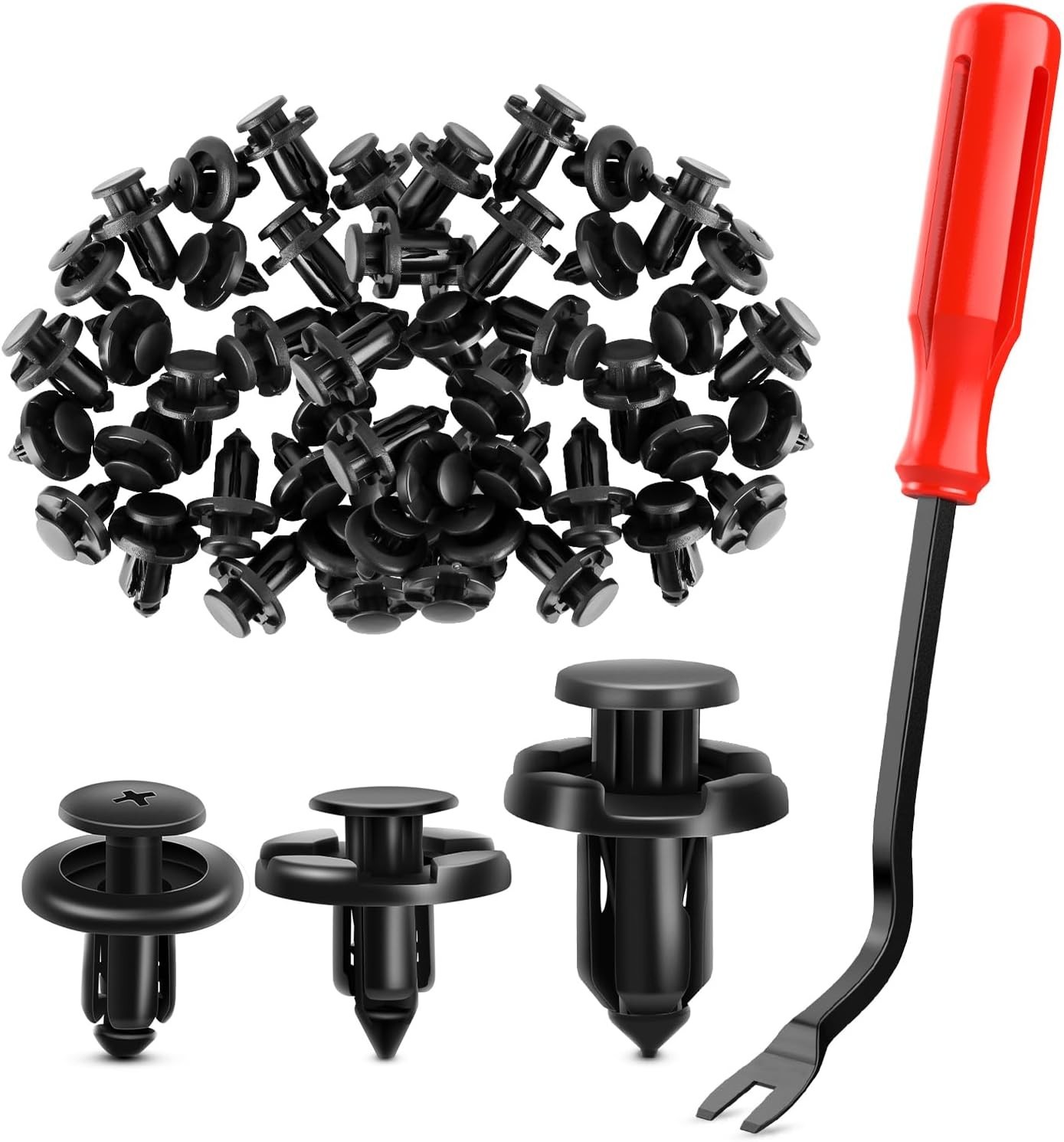 GOOACC 100PCS 7mm 8mm 10mm Compatible with Subaru Push Type Retainer