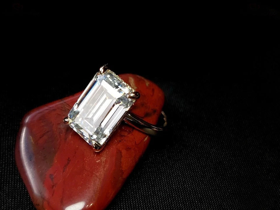 6.70 Ct Certified White Diamond Solitaire Ring, Engagement Ring , TARRIF FREE