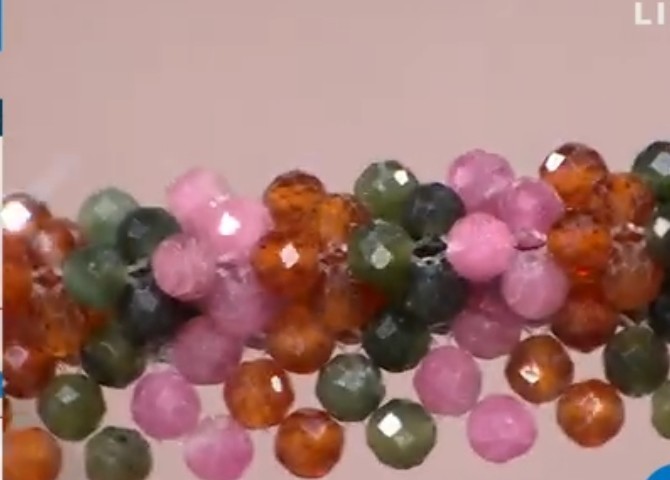 Jay King Pink, Orange and Green Multigem 18″ Woven Necklace Orig. Price $239.95