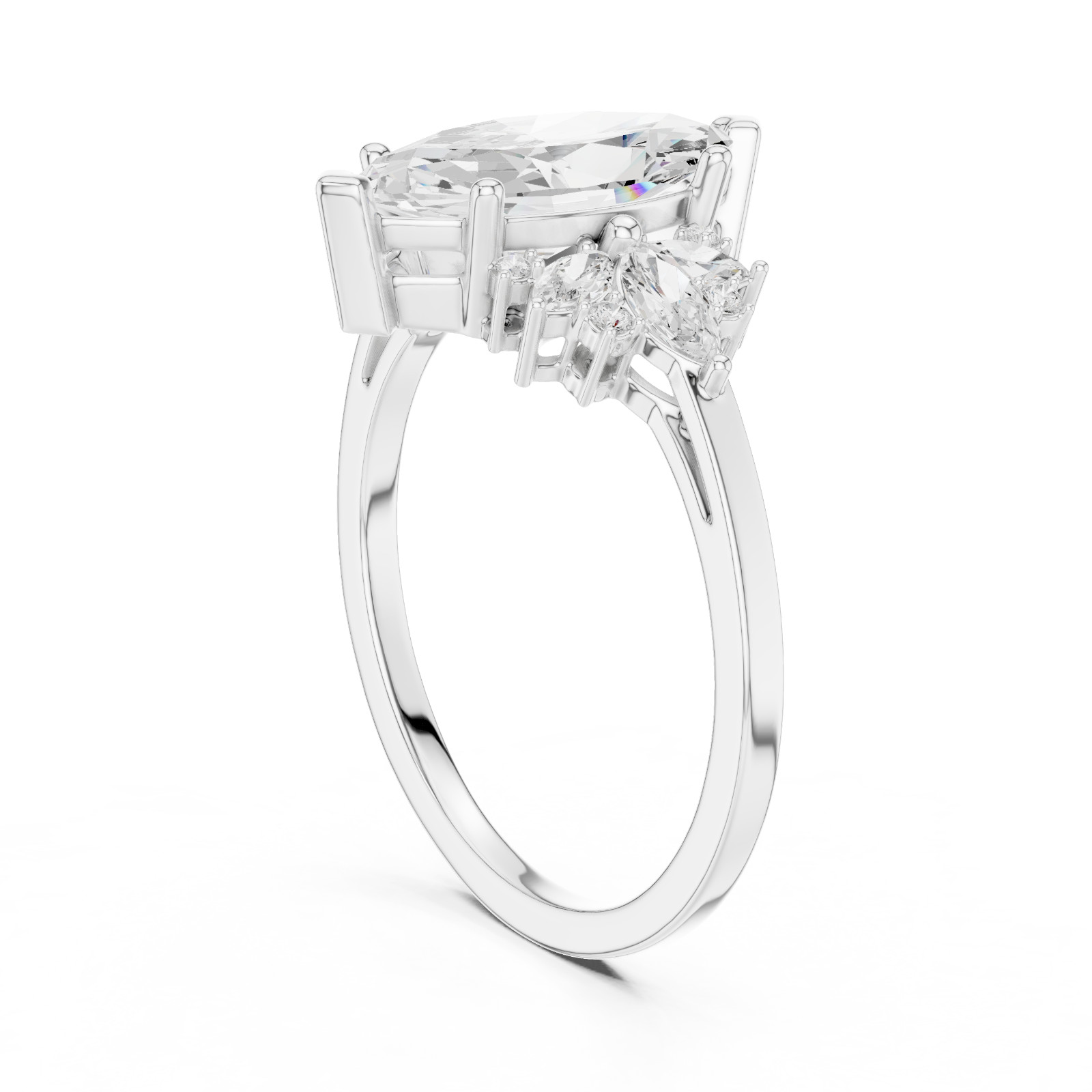 TCW 1.80 Ct Lab Grown Diamond Ring Elegance Women Anniversary 14K Gold Over