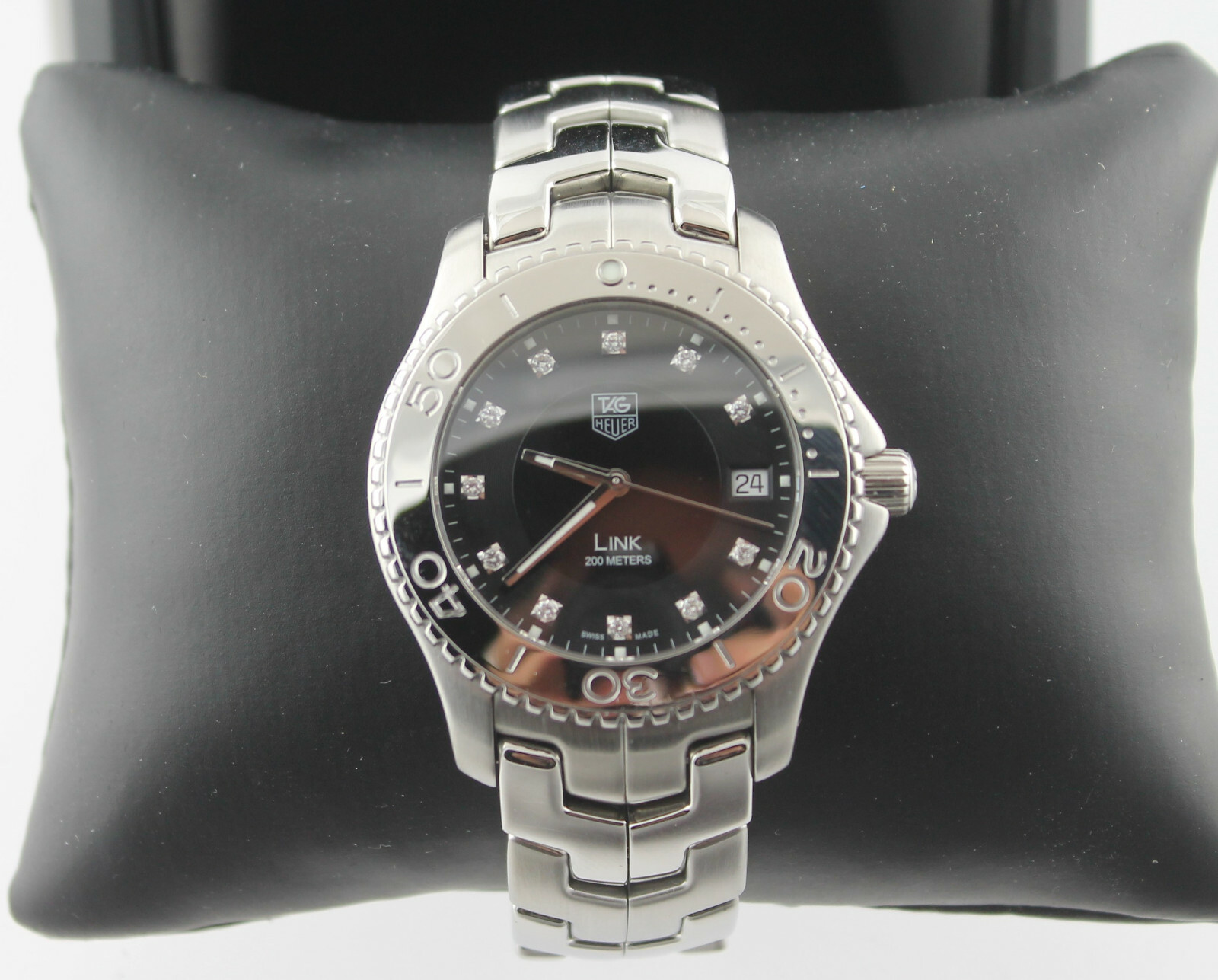 Tag Heuer LINK Men’s Black Diamond Dial Stainless Steel Watch WJ1113.BA0575