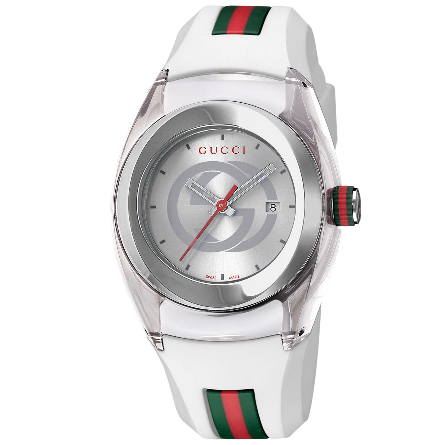 Gucci Women’s Sync L White Rubber Strap Quartz Watch – YA137302 ($670 MSRP)