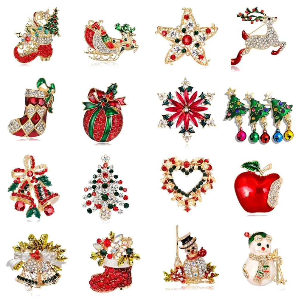 Retro Deer Brooch Pin Rhinestone Animal Jewelry Accessory Women Gift