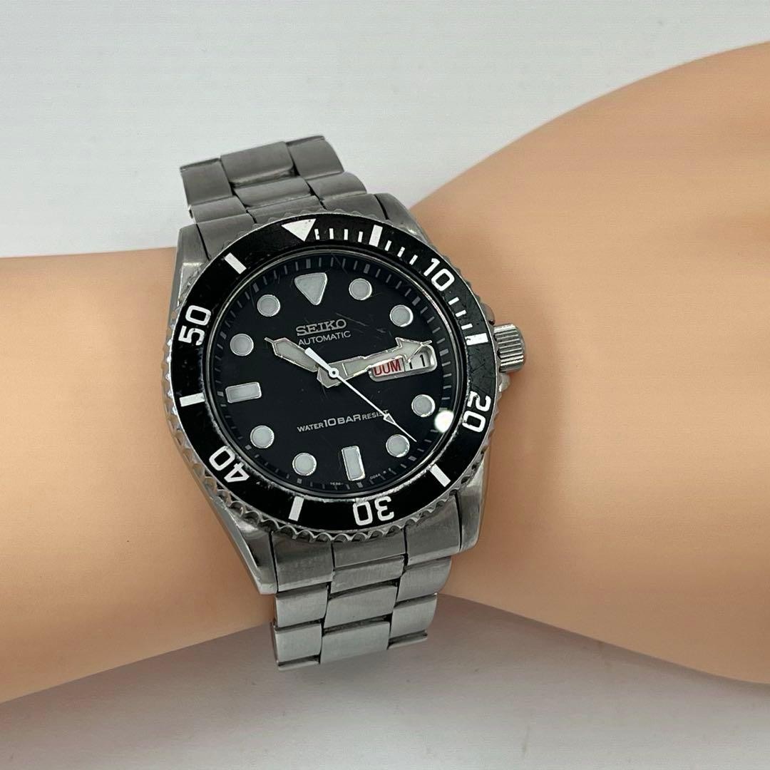 SEIKO 7S26-0040 Diver Day Date Automatic Watch 18cm Working Used