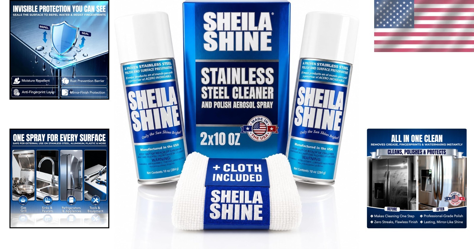 Multi-Surface Stainless Cleaner & Polish – 2 Pack
