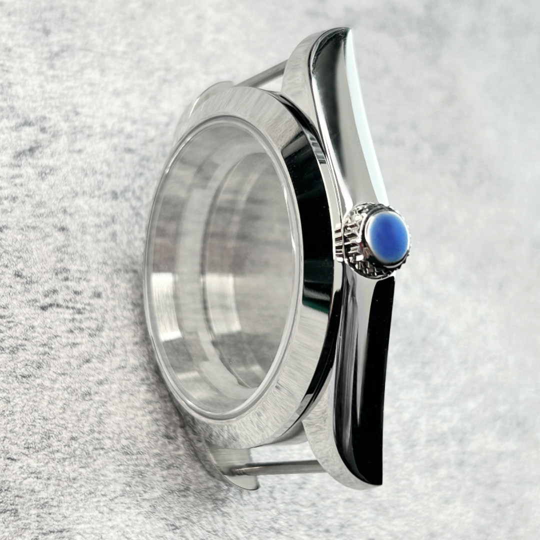 Polished Silver 39MM Sapphire Crystal 10ATM Watch Case Fit ETA 2836 2824 Mod