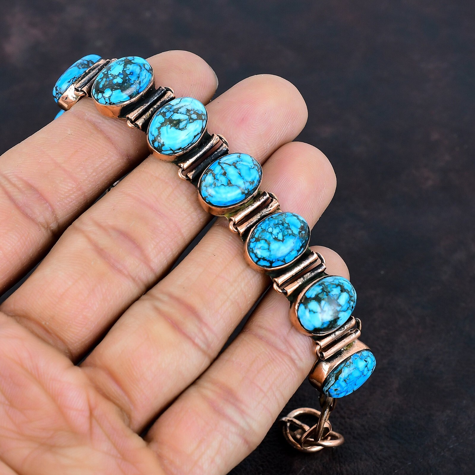 Memorial Day Deal Copper Tibetan Turquoise Gemstone New Chain Bracelet Jewelry