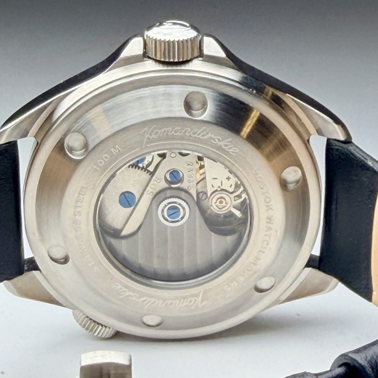 Vostok Komandirskie K-34 Automatic Dual Crown White Dial 42mm Watch 2416B/470611