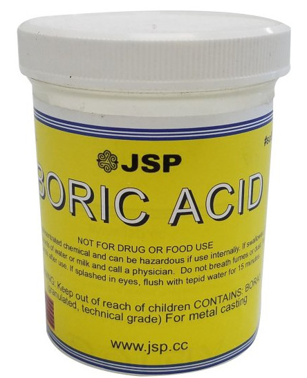 Boric Acid 1 lb 99% Pure Powder Flux Gold Silver E-Waste Metal Refining Melting