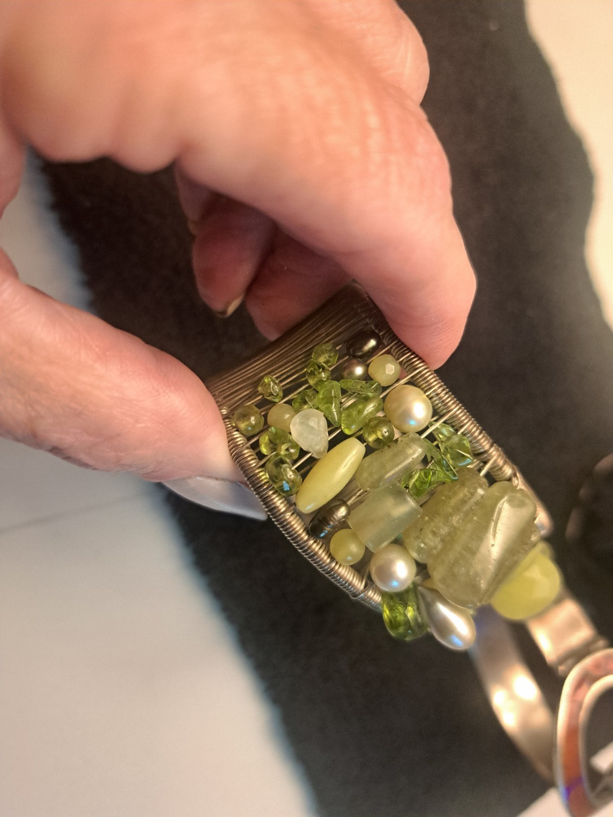 Tana Action Jewel Cuff, Animal Handmade Cuff 925 Stunning 800 Enamel Bracelet