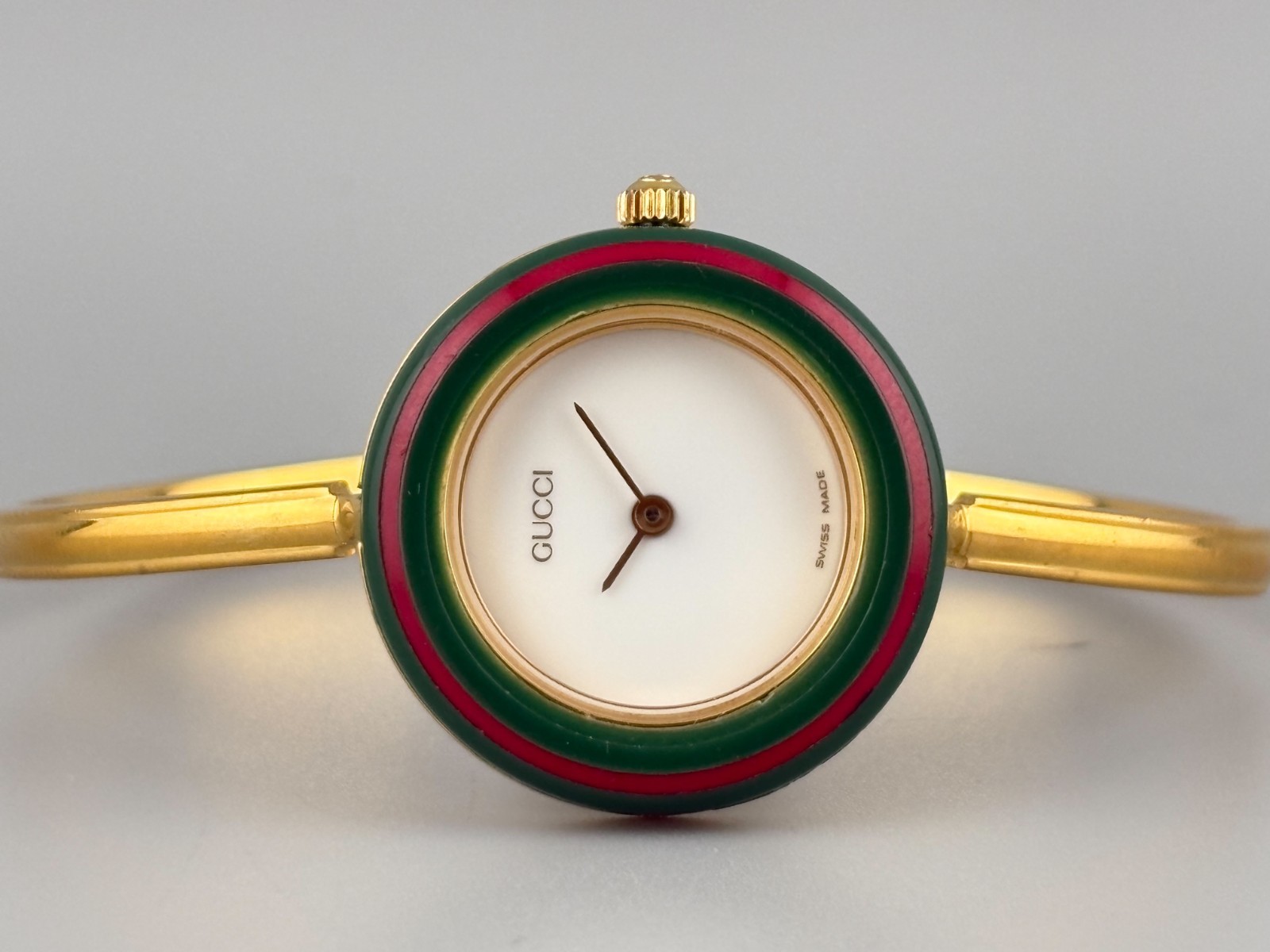 [Excellent] Gucci Change Bezel 11/12.2 Watch 12 Colors Box White Gold