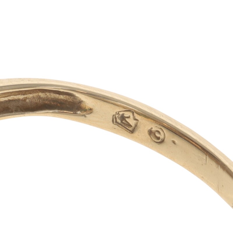 Yellow Gold Emerald Diamond Bypass Ring – 10k Oval .44ctw