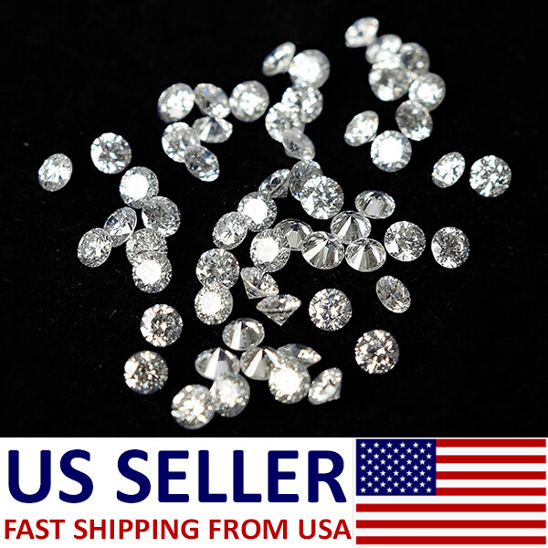 Natural Loose Brilliant Cut Diamond 10pc 0.8-2.8mm I1 Clarity J Color Round Cut