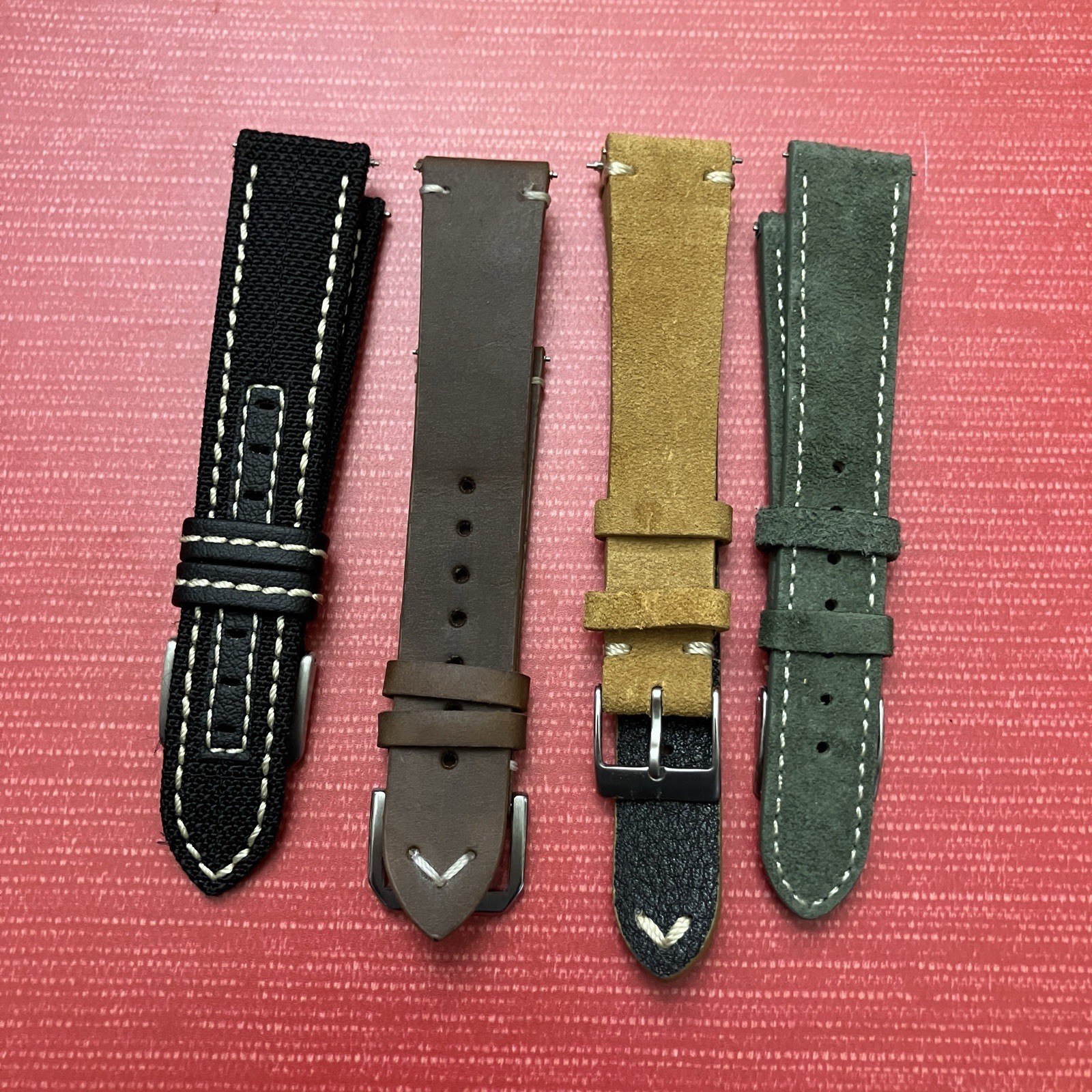 4 Pair Never Used High Quality Watch Straps Bands 20mm StrapsCo and More