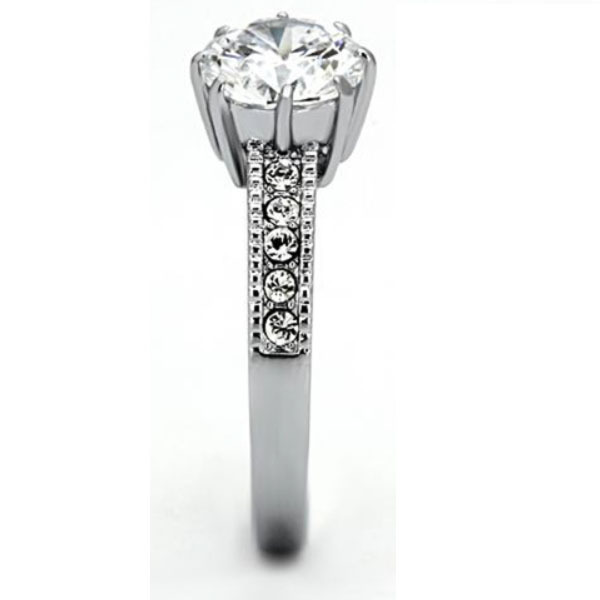Women’s 925 Sterling Silver 1.90 Ct Round AAA CZ Engagement Ring Size 5-10